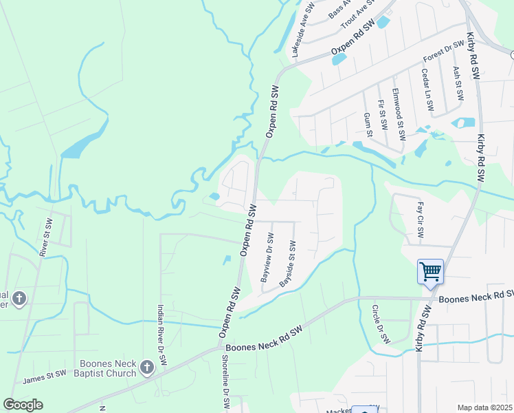 map of restaurants, bars, coffee shops, grocery stores, and more near 2385 Captains Wheel Avenue Southwest in Brunswick County