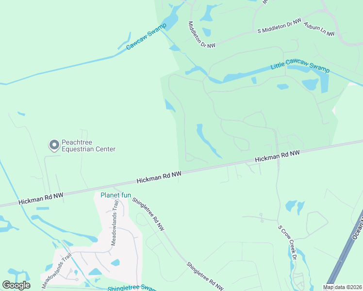 map of restaurants, bars, coffee shops, grocery stores, and more near 9418 Old Salem Way in Calabash