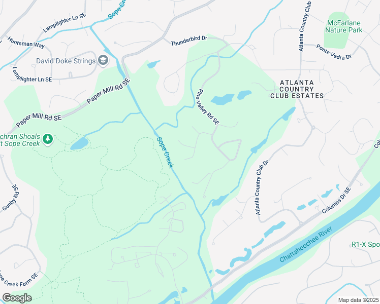 map of restaurants, bars, coffee shops, grocery stores, and more near 501 Brook Hollow Circle in Marietta