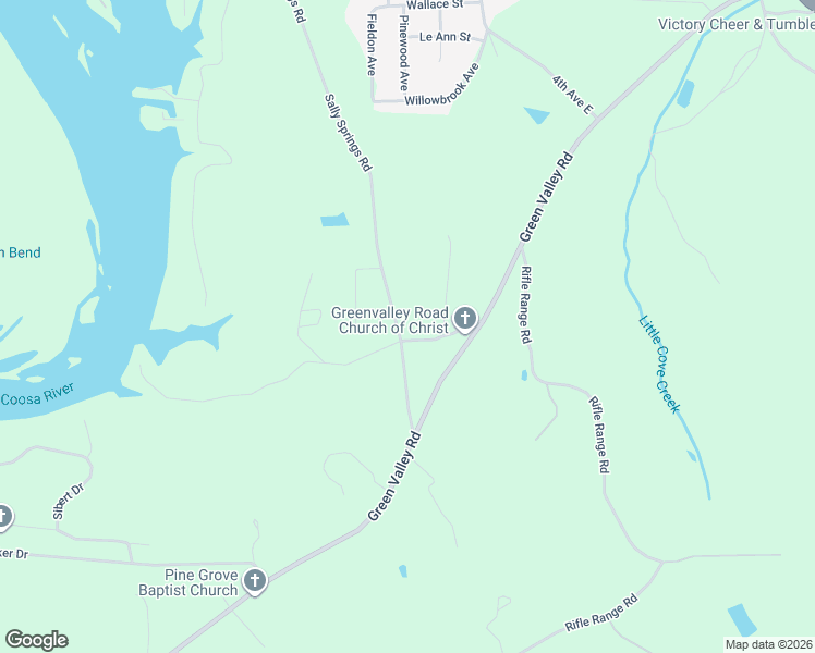map of restaurants, bars, coffee shops, grocery stores, and more near 410 Sally Springs Road in Gadsden