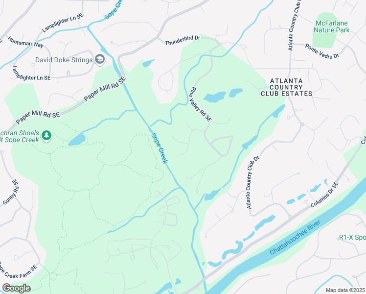 map of restaurants, bars, coffee shops, grocery stores, and more near 501 Brook Hollow Circle in Marietta