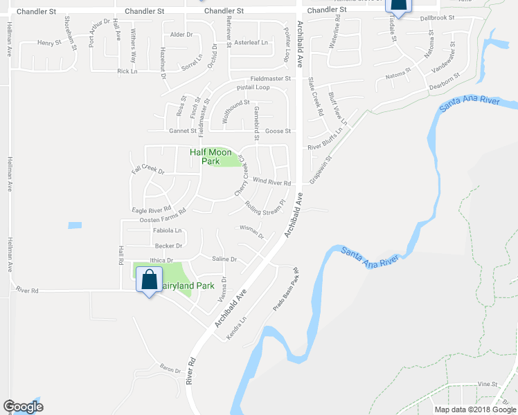 map of restaurants, bars, coffee shops, grocery stores, and more near 8367 Fiske Drive in Corona