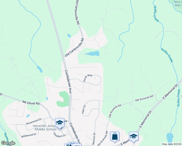 map of restaurants, bars, coffee shops, grocery stores, and more near 506 Oscar Way in Dallas