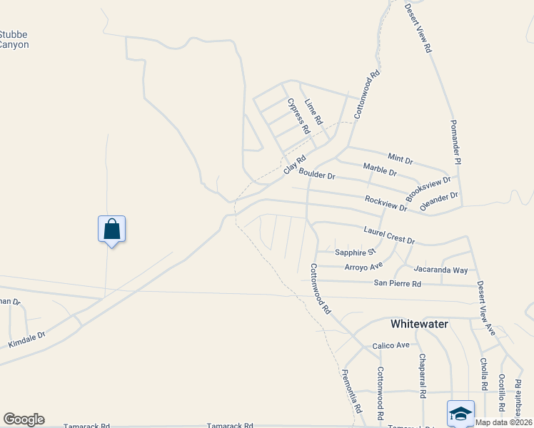 map of restaurants, bars, coffee shops, grocery stores, and more near 55101 Hatton Place in Cabazon