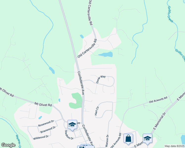 map of restaurants, bars, coffee shops, grocery stores, and more near 108 Oscar Court in Dallas