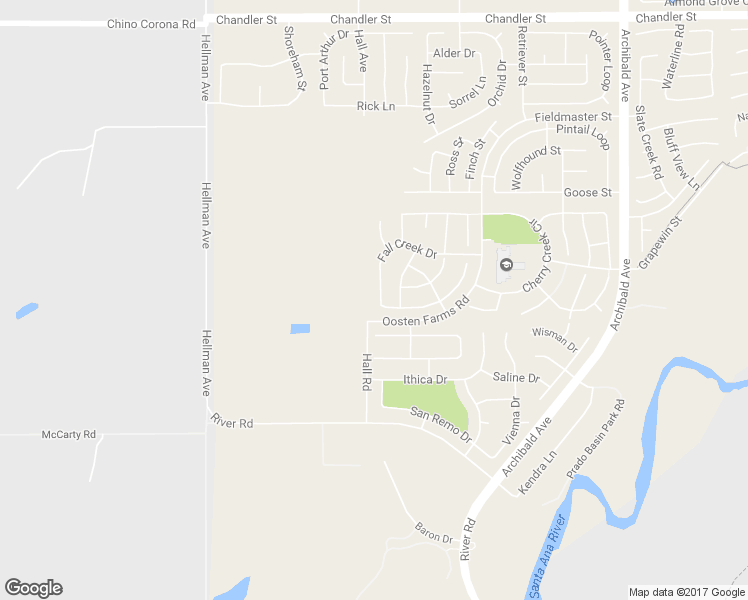 map of restaurants, bars, coffee shops, grocery stores, and more near 8387 Fall Creek Drive in Corona