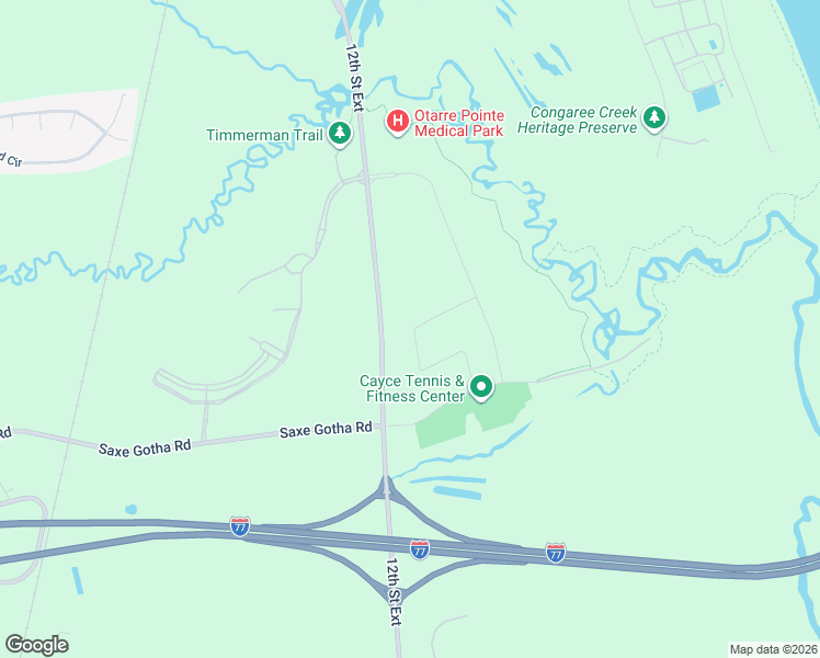 map of restaurants, bars, coffee shops, grocery stores, and more near 3875 12th Street Extension in West Columbia