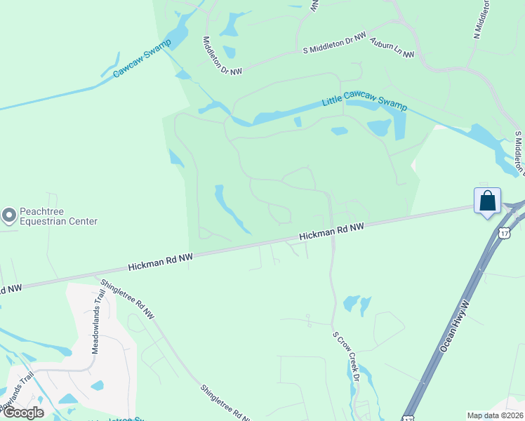 map of restaurants, bars, coffee shops, grocery stores, and more near 344 Autumn Pheasant Loop Northwest in Calabash