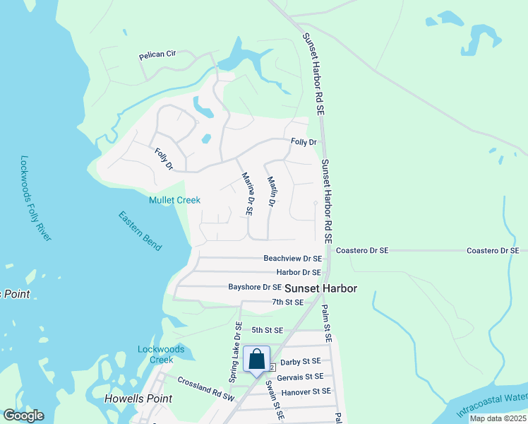 map of restaurants, bars, coffee shops, grocery stores, and more near 3451 Marlin Drive in Bolivia