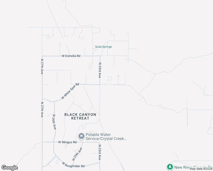 map of restaurants, bars, coffee shops, grocery stores, and more near 2248 West White Spar Road in New River