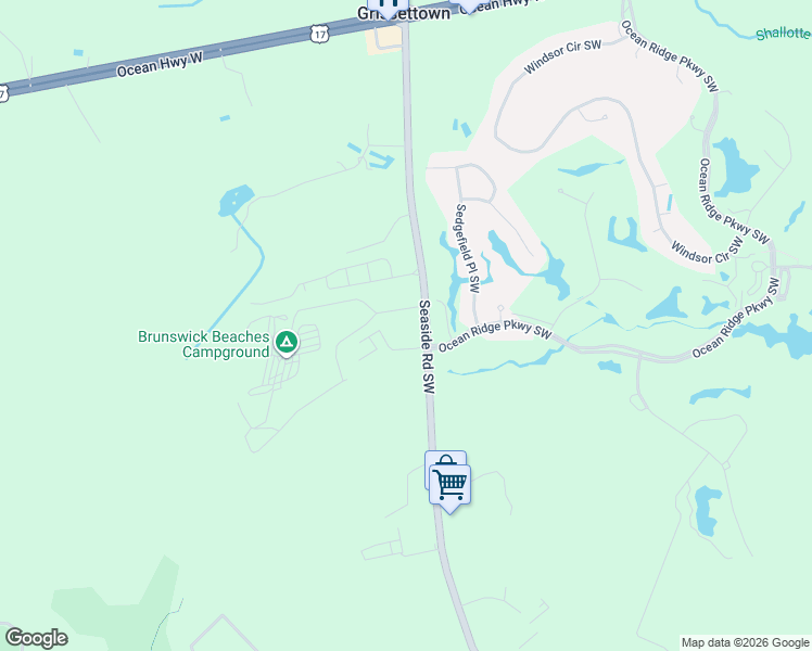 map of restaurants, bars, coffee shops, grocery stores, and more near 310 Seaside Rd SW in Sunset Beach