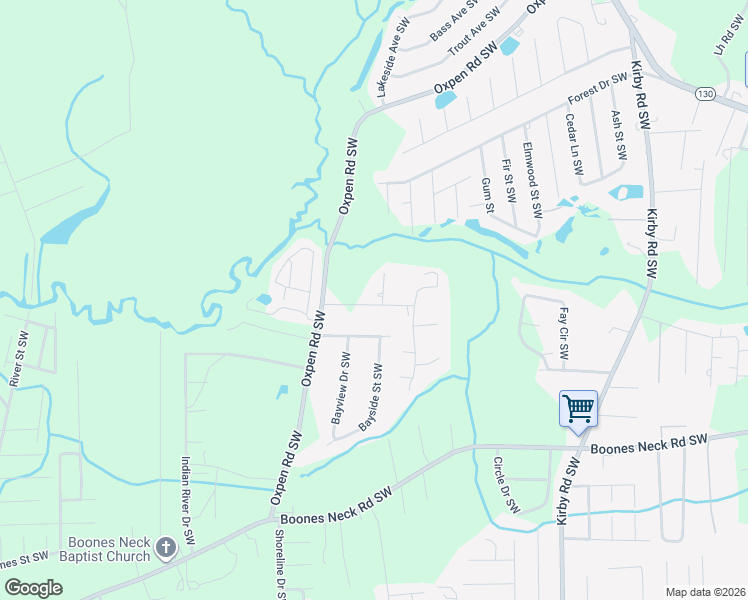 map of restaurants, bars, coffee shops, grocery stores, and more near 2375 Captains Wheel Ave SW in Brunswick