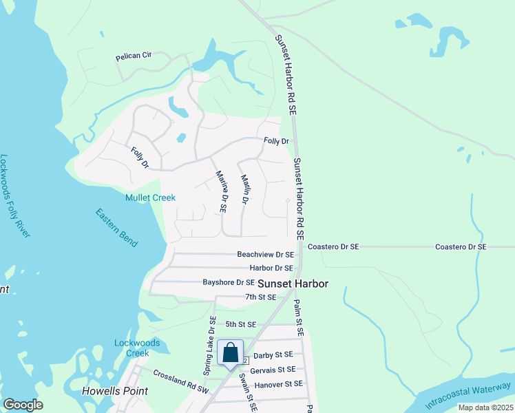 map of restaurants, bars, coffee shops, grocery stores, and more near 3453 Dolphin Dr SE in Bolivia