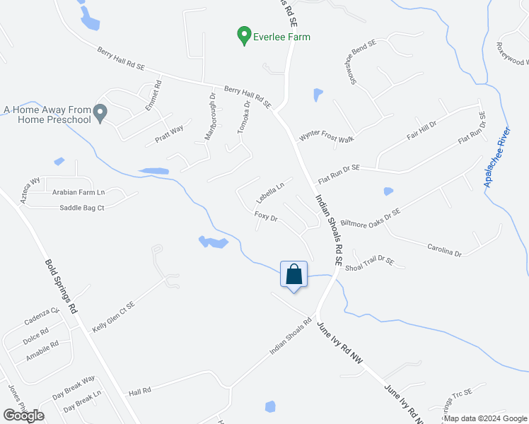 map of restaurants, bars, coffee shops, grocery stores, and more near 2376 Foxy Drive in Bethlehem