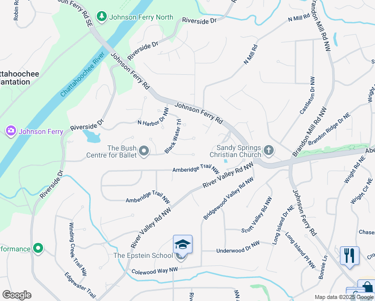 map of restaurants, bars, coffee shops, grocery stores, and more near 230 Seamarsh Court Northwest in Atlanta