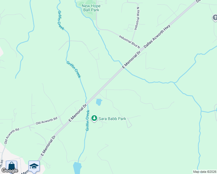 map of restaurants, bars, coffee shops, grocery stores, and more near 57 Dewberry Creek Drive in Dallas