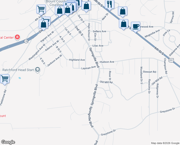 map of restaurants, bars, coffee shops, grocery stores, and more near 98 Fieldview Drive in Oneonta
