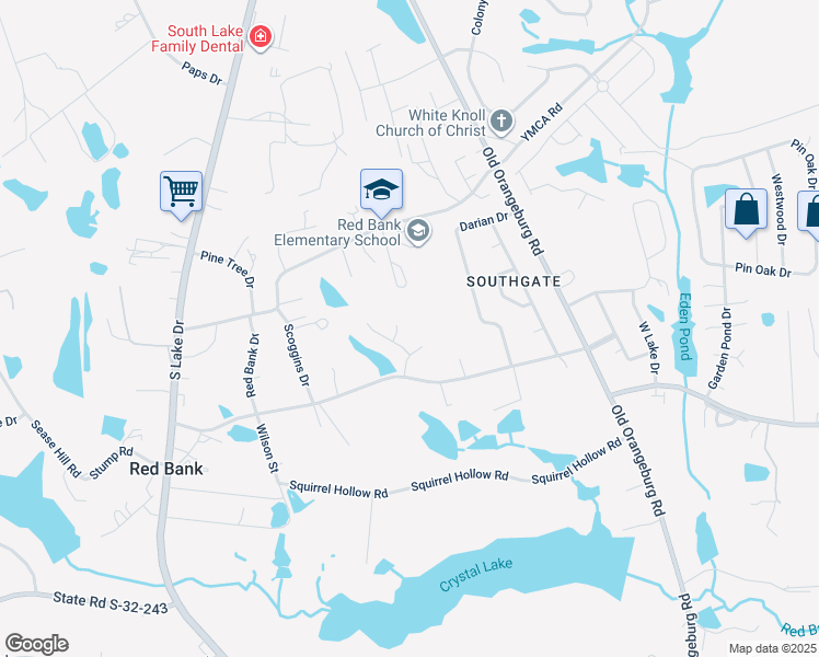 map of restaurants, bars, coffee shops, grocery stores, and more near 207 Silverbrook Lane in Lexington