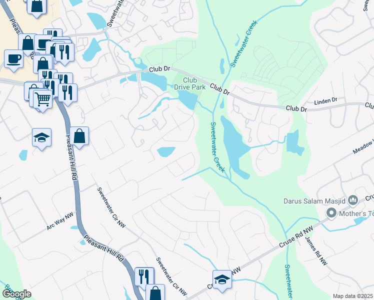 map of restaurants, bars, coffee shops, grocery stores, and more near 3315 Haverhill Rowe in Lawrenceville