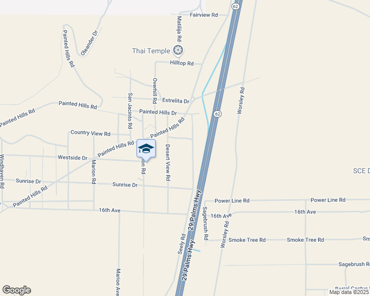 map of restaurants, bars, coffee shops, grocery stores, and more near Seely Road in Riverside County