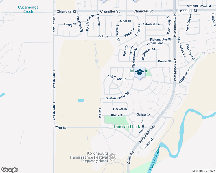 map of restaurants, bars, coffee shops, grocery stores, and more near 8349 Stonebrook Drive in Corona