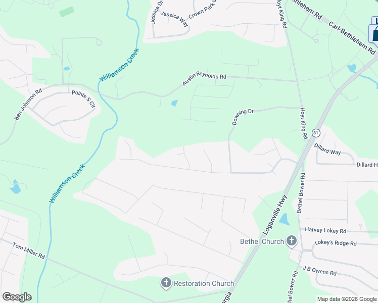 map of restaurants, bars, coffee shops, grocery stores, and more near 609 McDowell Lane in Bethlehem