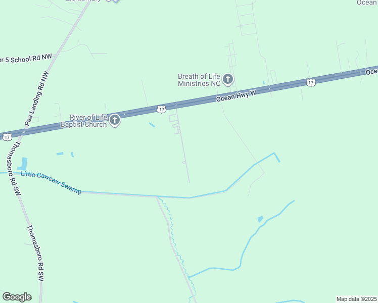 map of restaurants, bars, coffee shops, grocery stores, and more near 101 Shamrock Drive Southwest in Sunset Beach