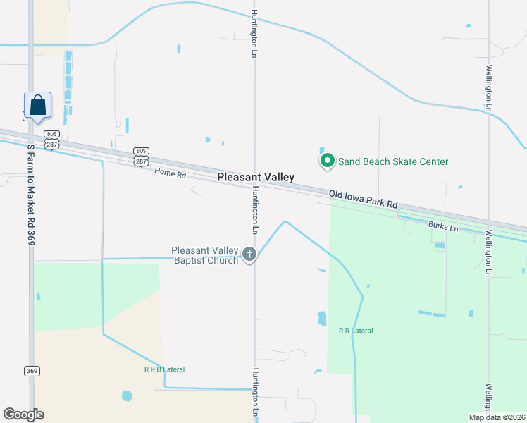 map of restaurants, bars, coffee shops, grocery stores, and more near 977 Huntington Lane in Wichita Falls