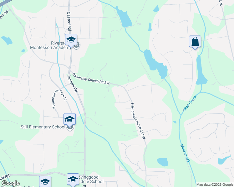 map of restaurants, bars, coffee shops, grocery stores, and more near 700 Friendship Ridge Court in Powder Springs