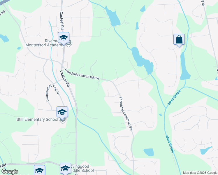map of restaurants, bars, coffee shops, grocery stores, and more near 711 Friendship Ridge Ct in Powder Springs