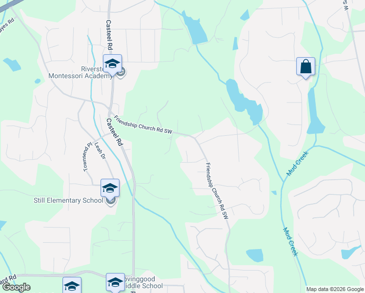 map of restaurants, bars, coffee shops, grocery stores, and more near 700 Friendship Ridge Court in Powder Springs