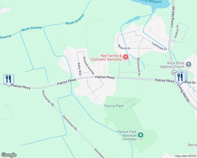 map of restaurants, bars, coffee shops, grocery stores, and more near 10 Minutemen Ln in Sumter