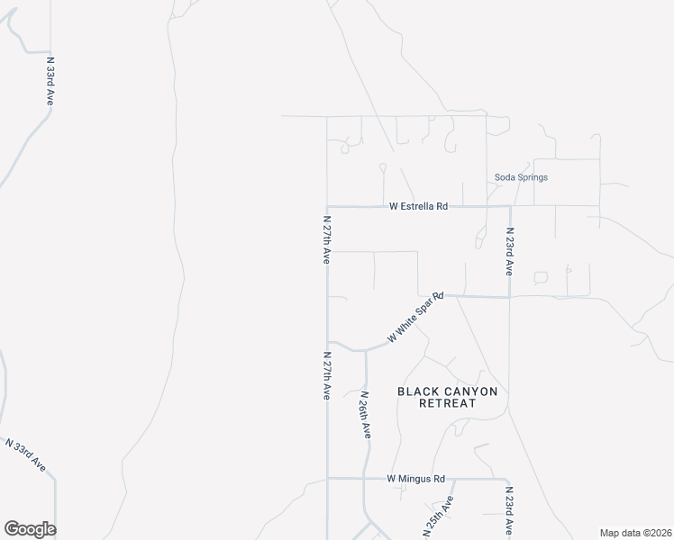 map of restaurants, bars, coffee shops, grocery stores, and more near 49911 North 27th Avenue in New River