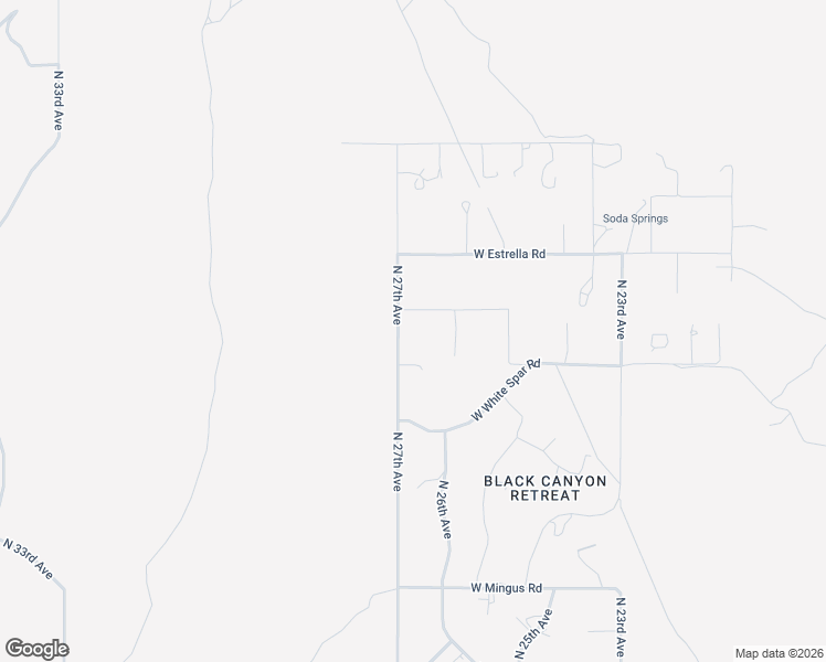 map of restaurants, bars, coffee shops, grocery stores, and more near 49911 North 27th Avenue in New River