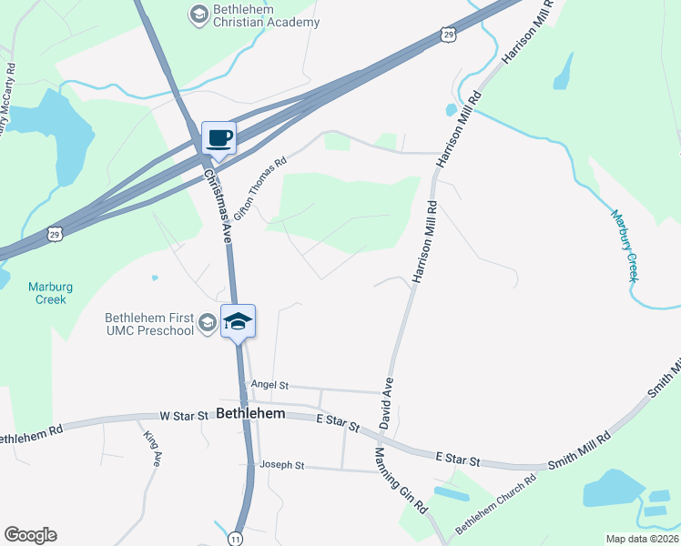 map of restaurants, bars, coffee shops, grocery stores, and more near 681 Thorn Brook Ridge in Bethlehem