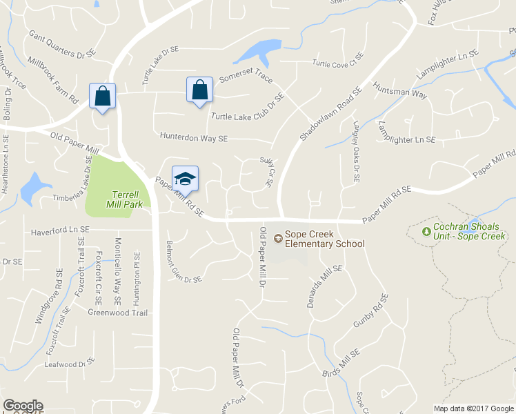 map of restaurants, bars, coffee shops, grocery stores, and more near 558 Hackney Drive in Marietta