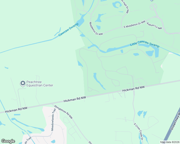 map of restaurants, bars, coffee shops, grocery stores, and more near 9389 Old Salem Way in Calabash