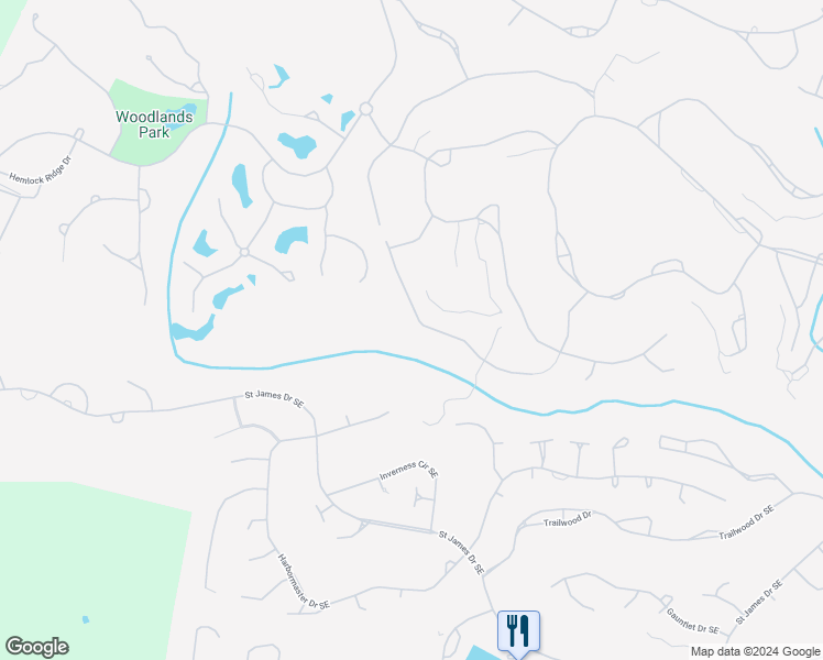map of restaurants, bars, coffee shops, grocery stores, and more near 2922 Legends Drive in Southport