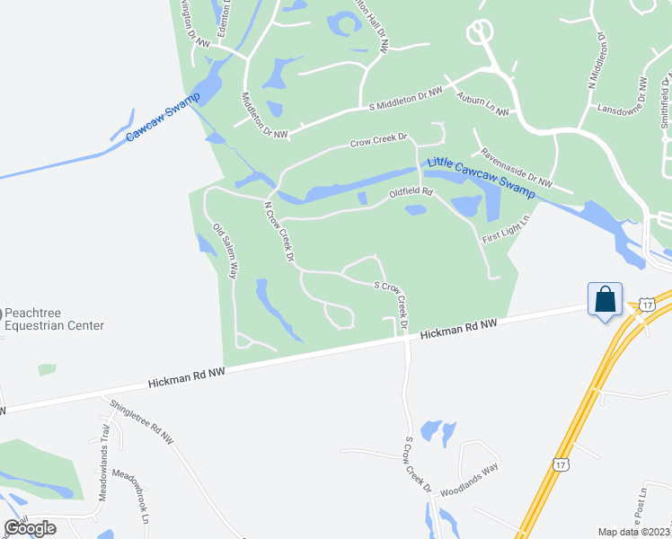 map of restaurants, bars, coffee shops, grocery stores, and more near 357-381 Crow Creek Drive Northwest in Calabash