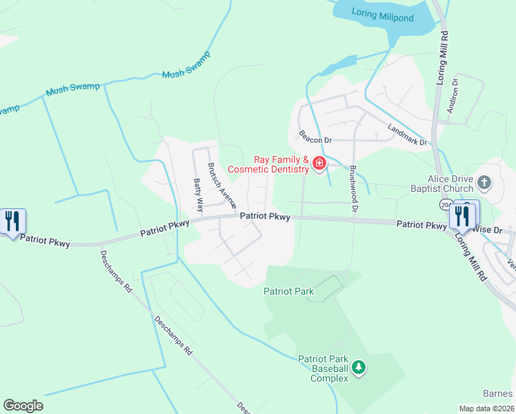 map of restaurants, bars, coffee shops, grocery stores, and more near 10 Minutemen Lane in Sumter