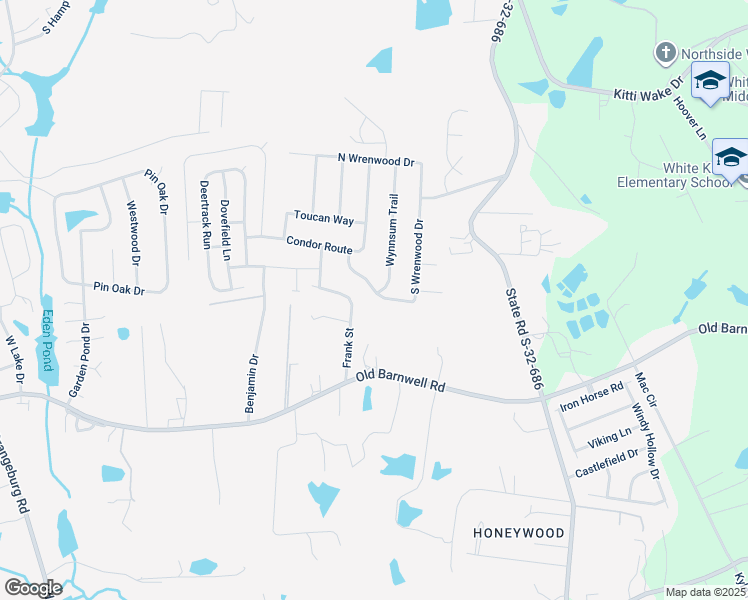 map of restaurants, bars, coffee shops, grocery stores, and more near 185 South Wrenwood Drive in Lexington