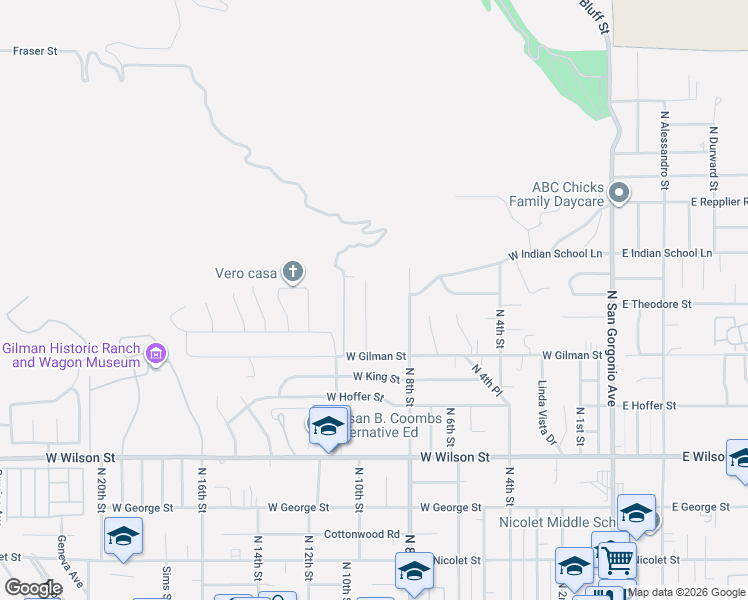 map of restaurants, bars, coffee shops, grocery stores, and more near 1424 Wyte Way in Banning