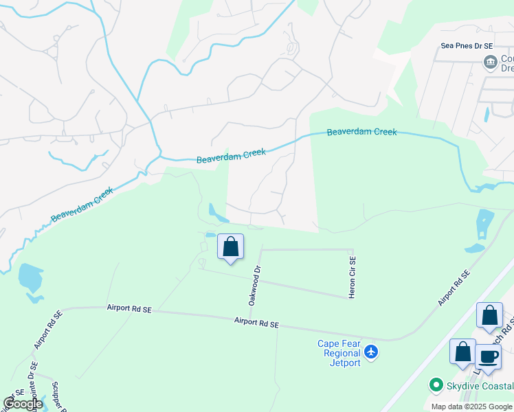 map of restaurants, bars, coffee shops, grocery stores, and more near 4553 Regency Crossing in Southport