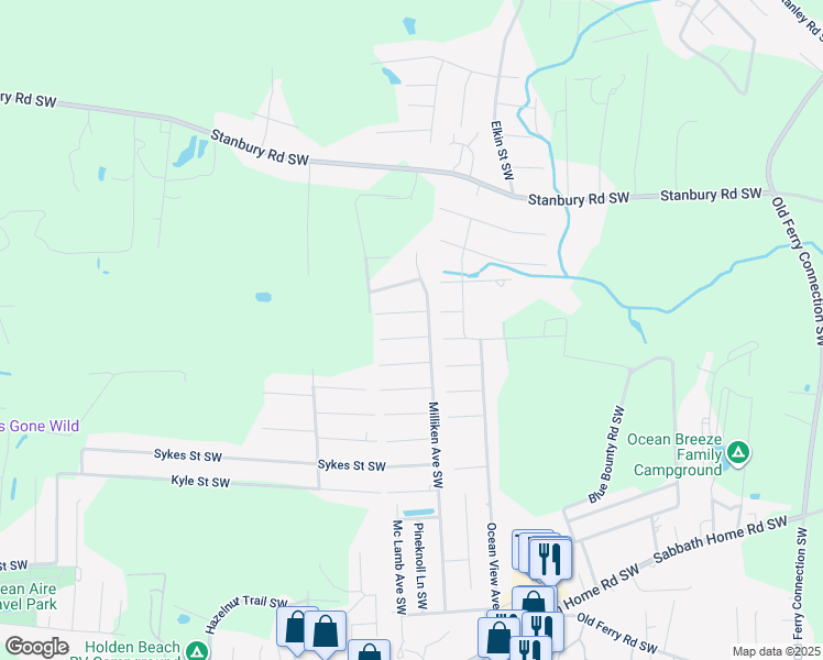 map of restaurants, bars, coffee shops, grocery stores, and more near 1212 Talman Street Southwest in Brunswick County