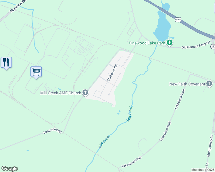 map of restaurants, bars, coffee shops, grocery stores, and more near 529 Chilhowie Road in Columbia