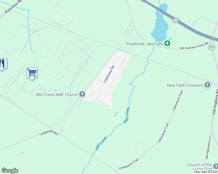 map of restaurants, bars, coffee shops, grocery stores, and more near 529 Chilhowie Road in Columbia