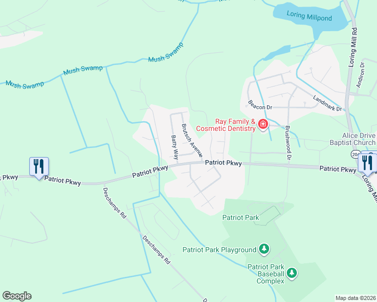 map of restaurants, bars, coffee shops, grocery stores, and more near 575 Brutsch Avenue in Sumter