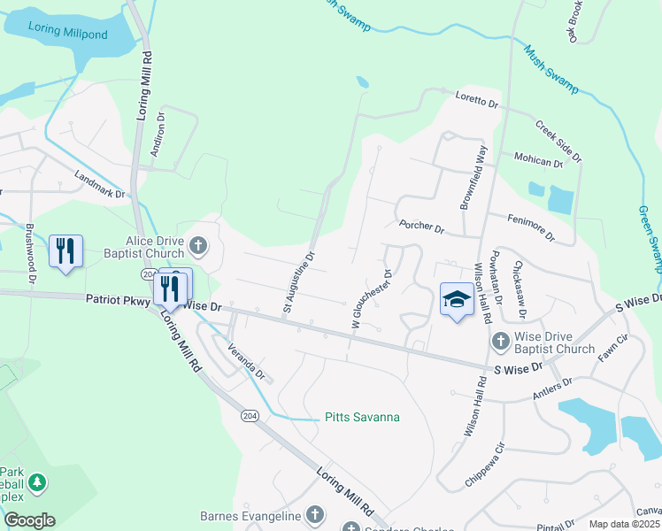 map of restaurants, bars, coffee shops, grocery stores, and more near 2955 Tara Drive in Sumter