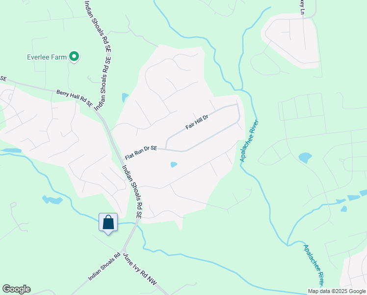 map of restaurants, bars, coffee shops, grocery stores, and more near 3442 Flat Run Drive Southeast in Bethlehem
