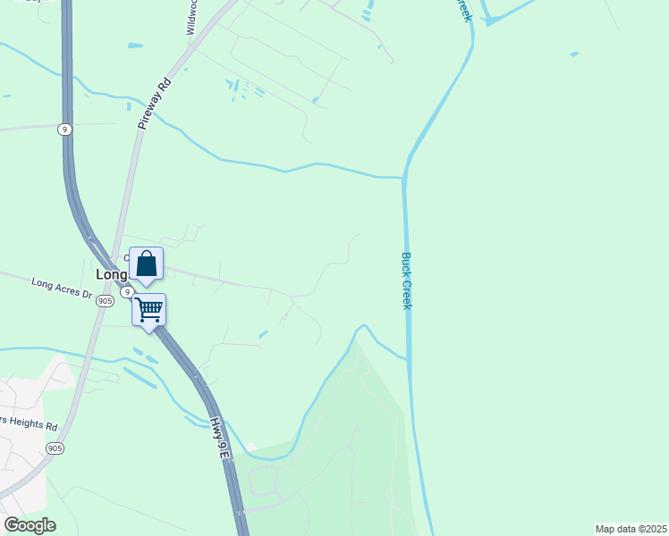 map of restaurants, bars, coffee shops, grocery stores, and more near 350 Cox Lane in Longs